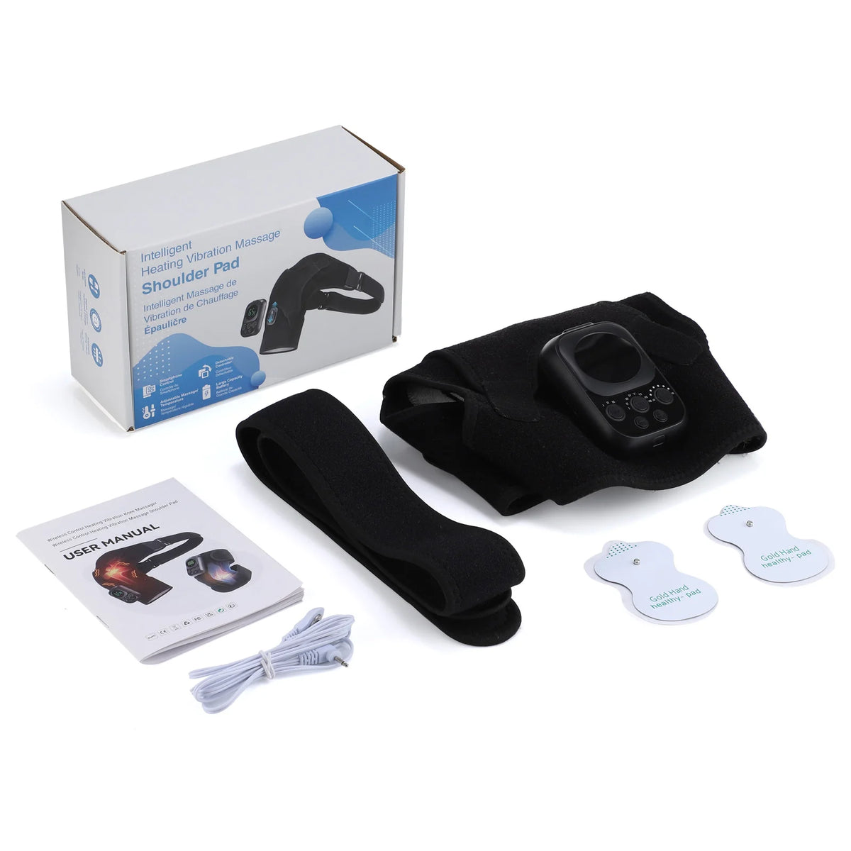 Electric Heated Shoulder Brace – Adjustable Temperature & Vibration | Muscle Relief & Blood Circulation | Men & Women