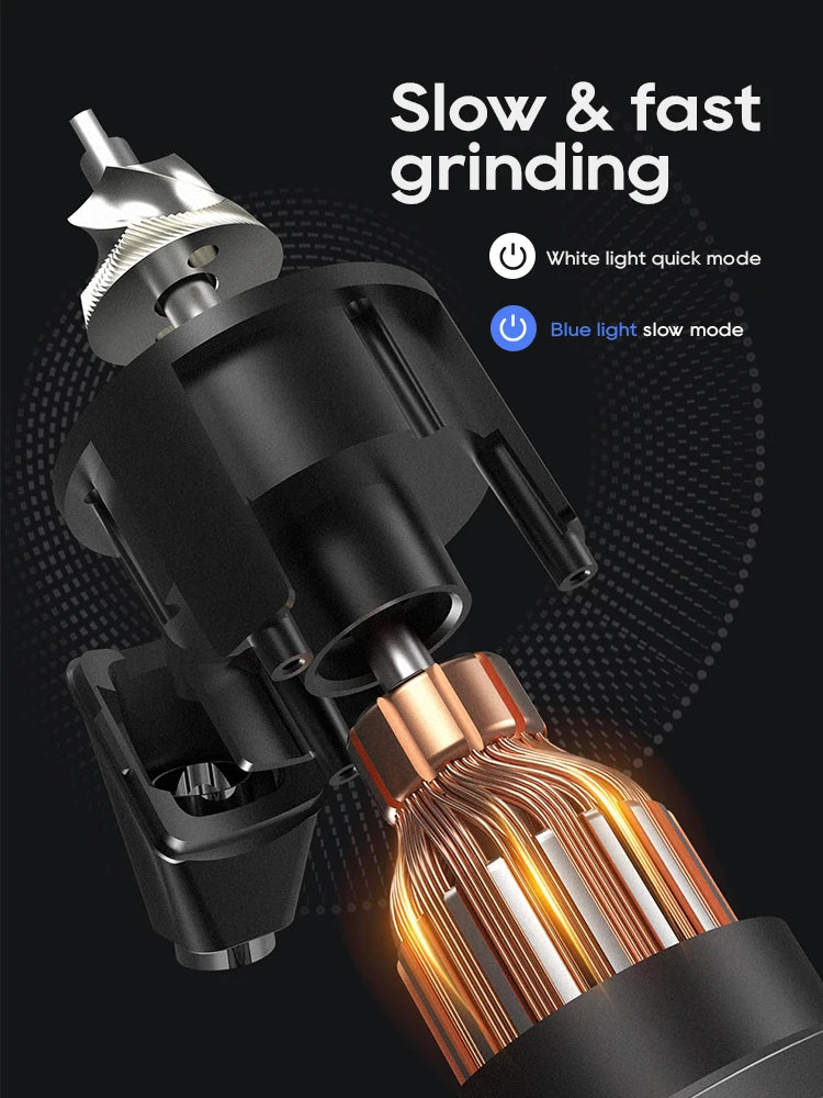 Electric Coffee Grinder 48mm Conical Burr Compact Portable Mill