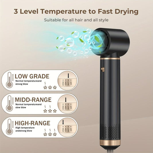 5-in-1 Hot Air Styler — 60,000 RPM Motor | Auto-Wrap Curler | Volumising Brush | Black