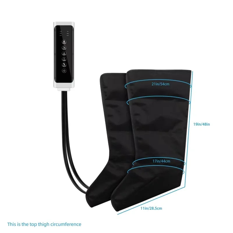 Electric Leg & Foot Massager – Pneumatic Compression | Thighs, Calves & Feet | Remote Control | Deep Relaxation