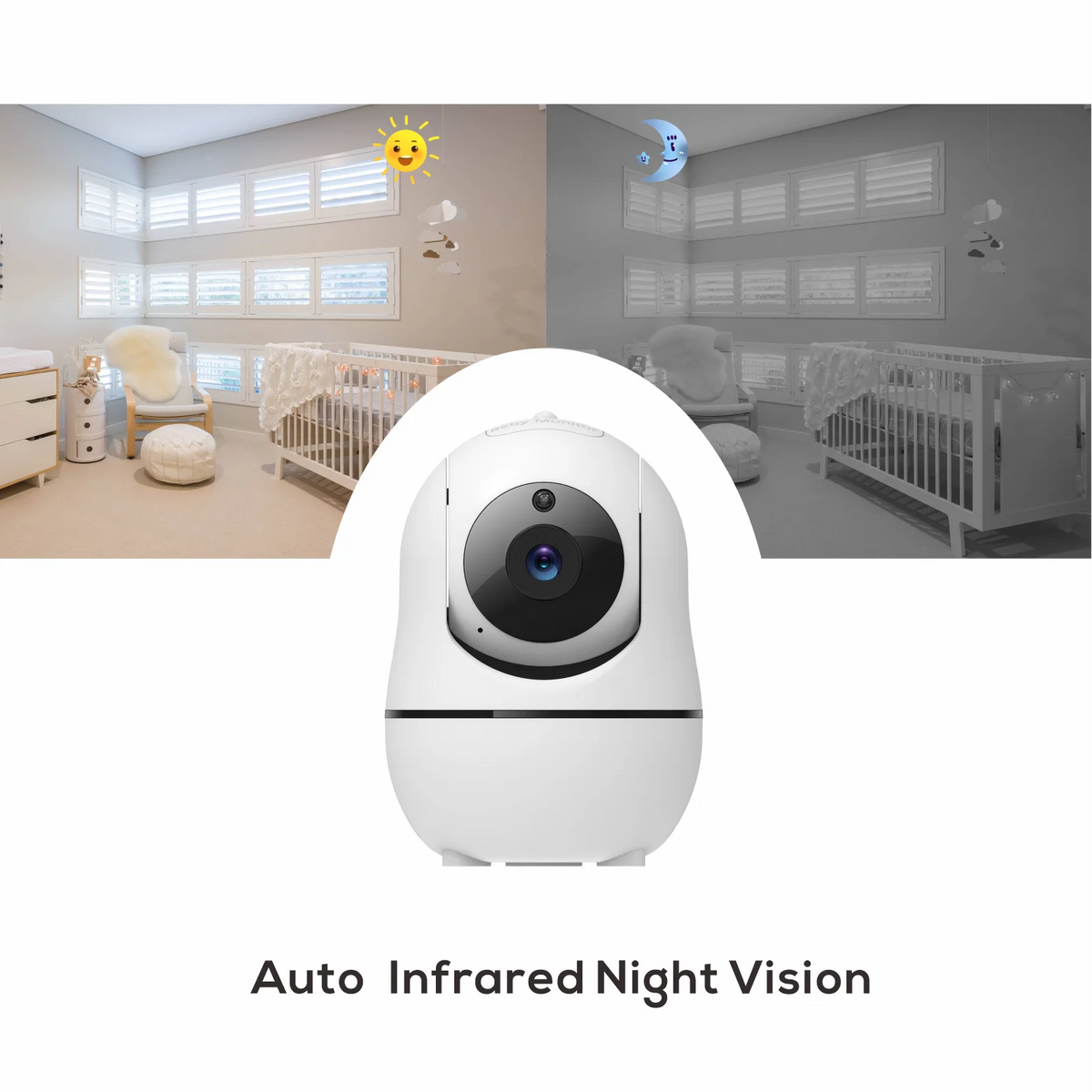 Video Baby Monitor with 5-Inch Screen – 4X Zoom | 22-Hour Battery | 1000ft Range | 2-Way Audio | Temperature Sensor & Lullaby