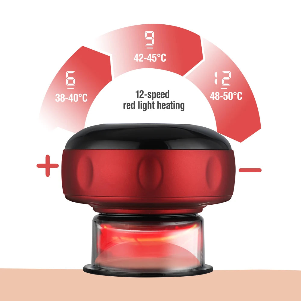 Electric Vacuum Cupping Massager Heated Suction Cups Body Massage Tool