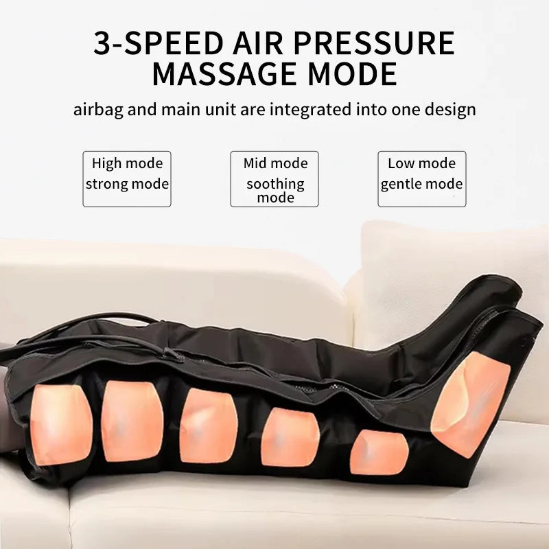 Electric Leg & Foot Massager – Pneumatic Compression | Thighs, Calves & Feet | Remote Control | Deep Relaxation