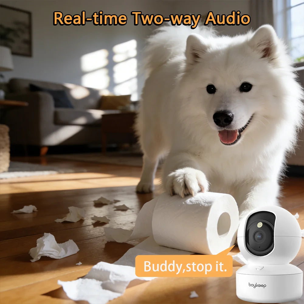 Smart WiFi Security Camera 2K Dual Band Indoor 360 PTZ Night Vision Audio