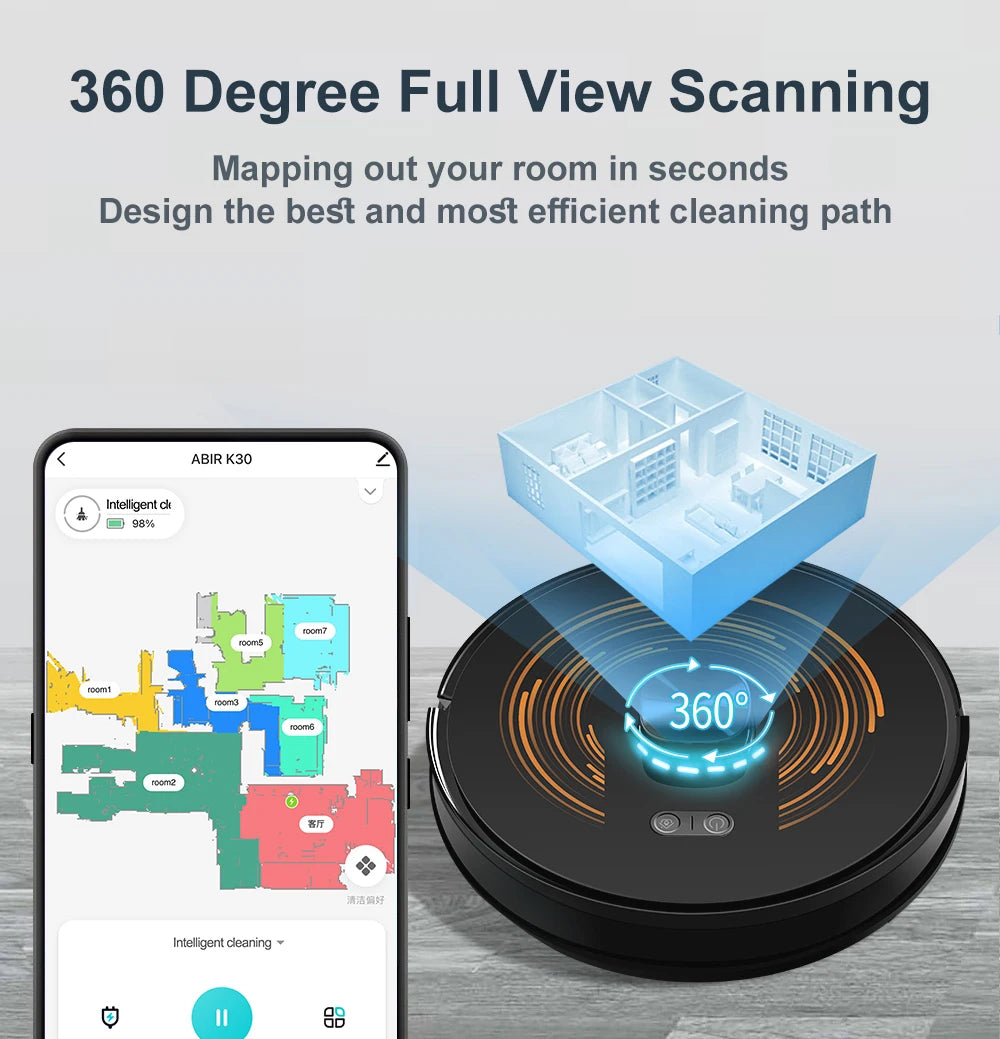 Robot Vacuum & Mop with Auto-Empty Station – 6500Pa Dual LiDAR | Multi-Floor Mapping | Wet & Dry Cleaning