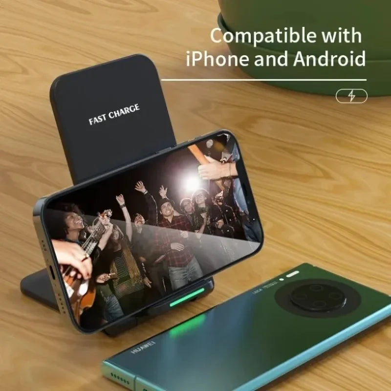 65W Fast Wireless Charger Stand Pad Induction Charging Dock For Phones