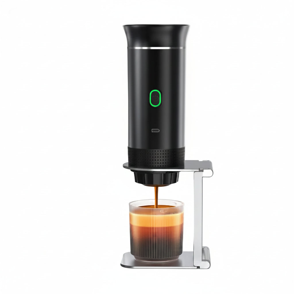 Portable 3-in-1 Espresso Machine – 20 Bar | NS & DG Capsule & Ground Coffee | USB-C Rechargeable | Travel, Camping & Home