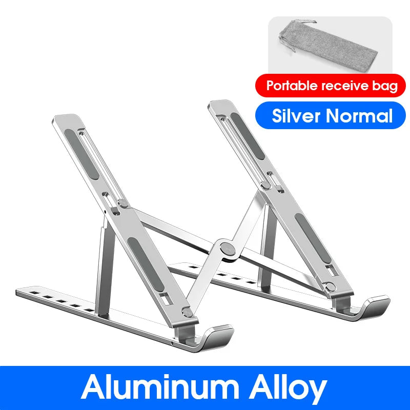 Aluminum Laptop Stand Adjustable Portable Foldable Notebook Holder Cooling