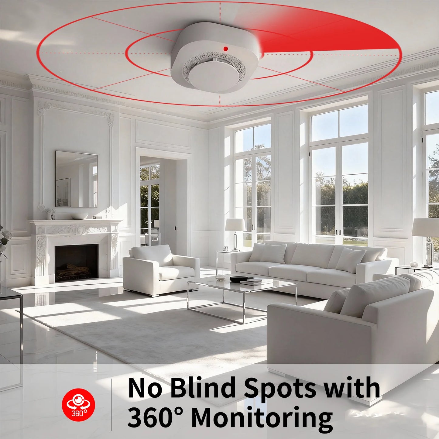 WiFi Smoke Detector with App Alerts – Photoelectric Sensor | Home & Kitchen | Tuya Smart Compatible