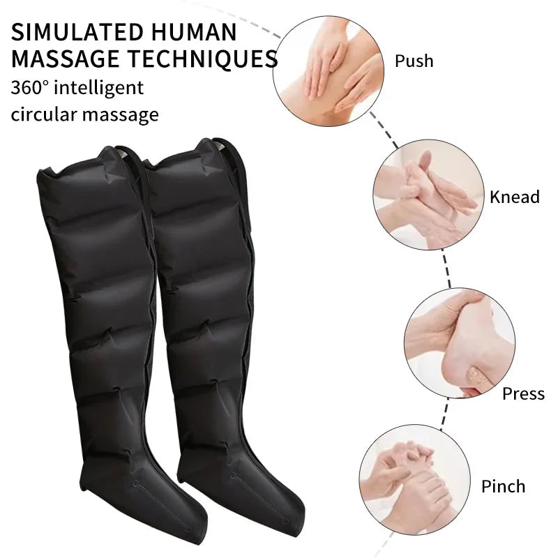 Electric Leg & Foot Massager – Pneumatic Compression | Thighs, Calves & Feet | Remote Control | Deep Relaxation