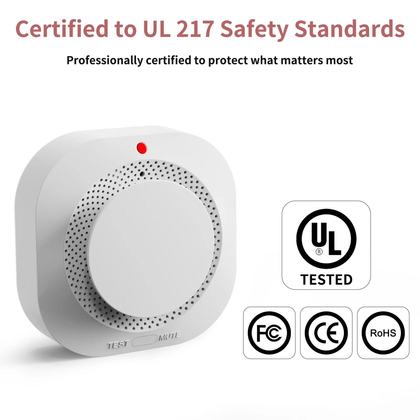 WiFi Smoke Detector with App Alerts – Photoelectric Sensor | Home & Kitchen | Tuya Smart Compatible