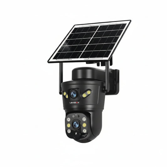 Solar Outdoor Security Camera 8MP Dual Lens – 4G & WiFi | PIR Motion Detection | Night Vision & Battery Powered