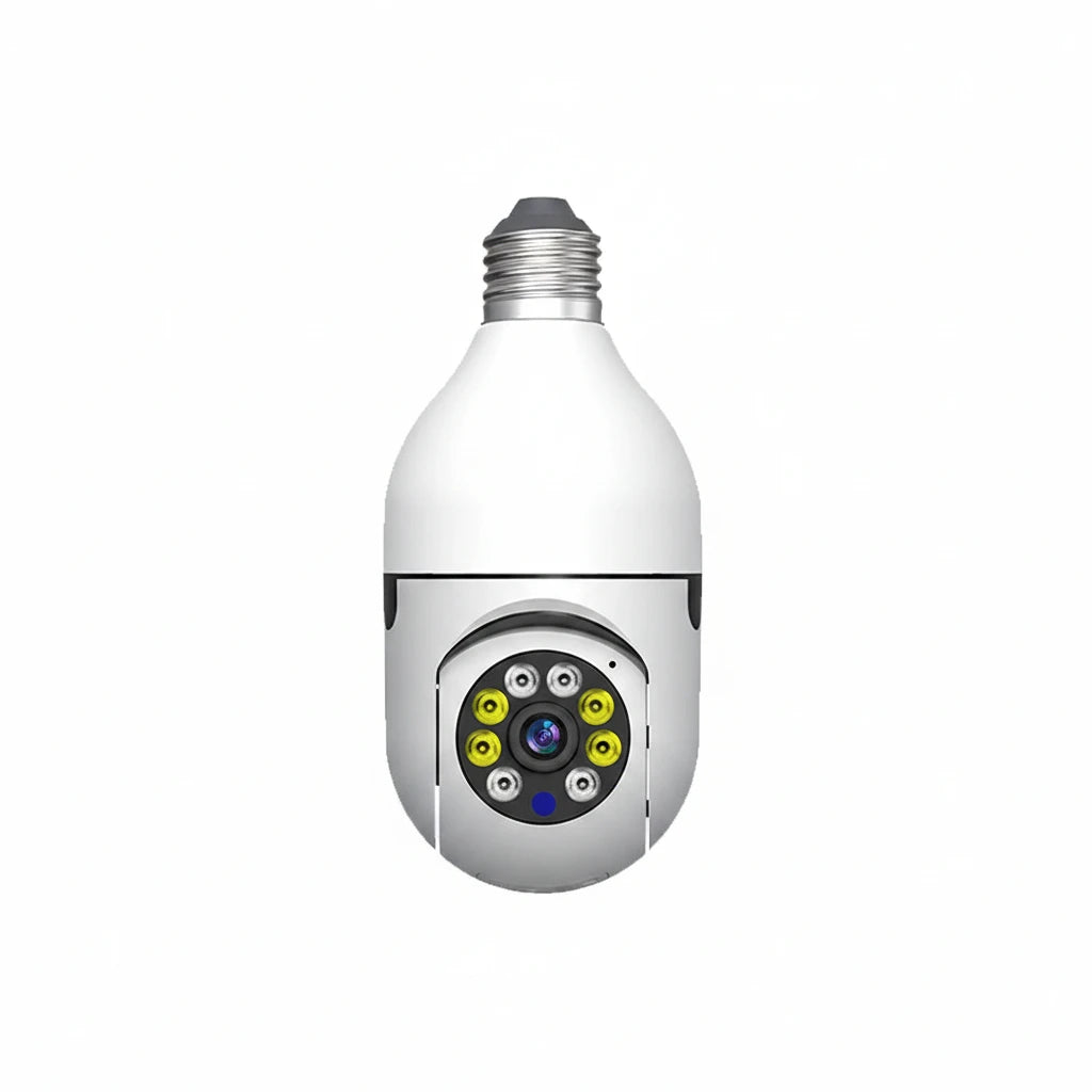 WiFi Bulb Security Camera 1080P Night Vision 360 PTZ Motion Detection Alarm