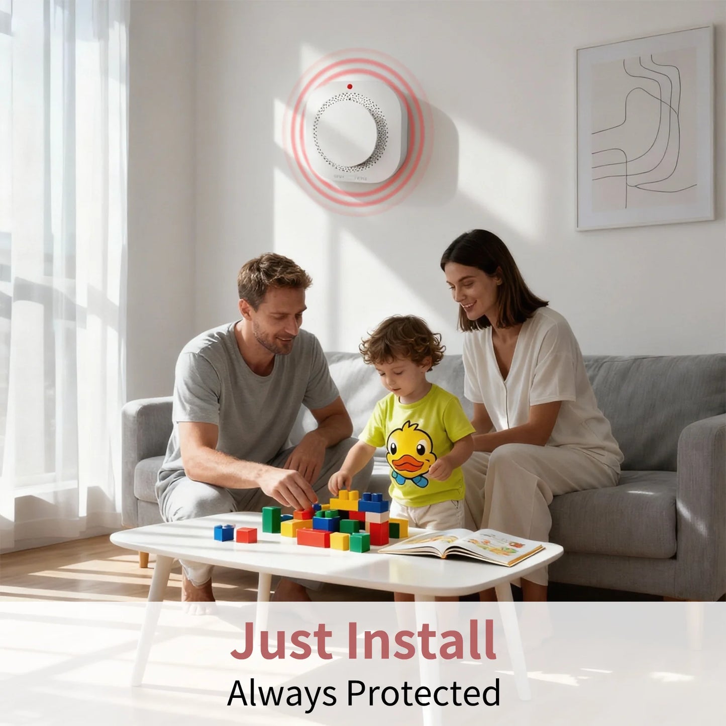 WiFi Smoke Detector with App Alerts – Photoelectric Sensor | Home & Kitchen | Tuya Smart Compatible