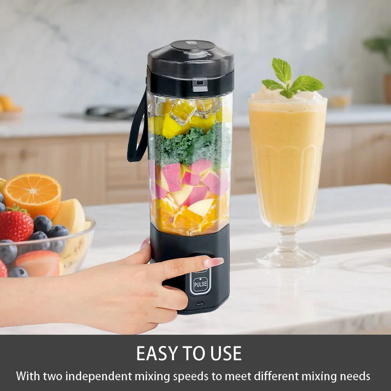 Portable USB Rechargeable Blender – 700ml | 6-Blade Fruit Mixer | Smoothies, Shakes & Juicing