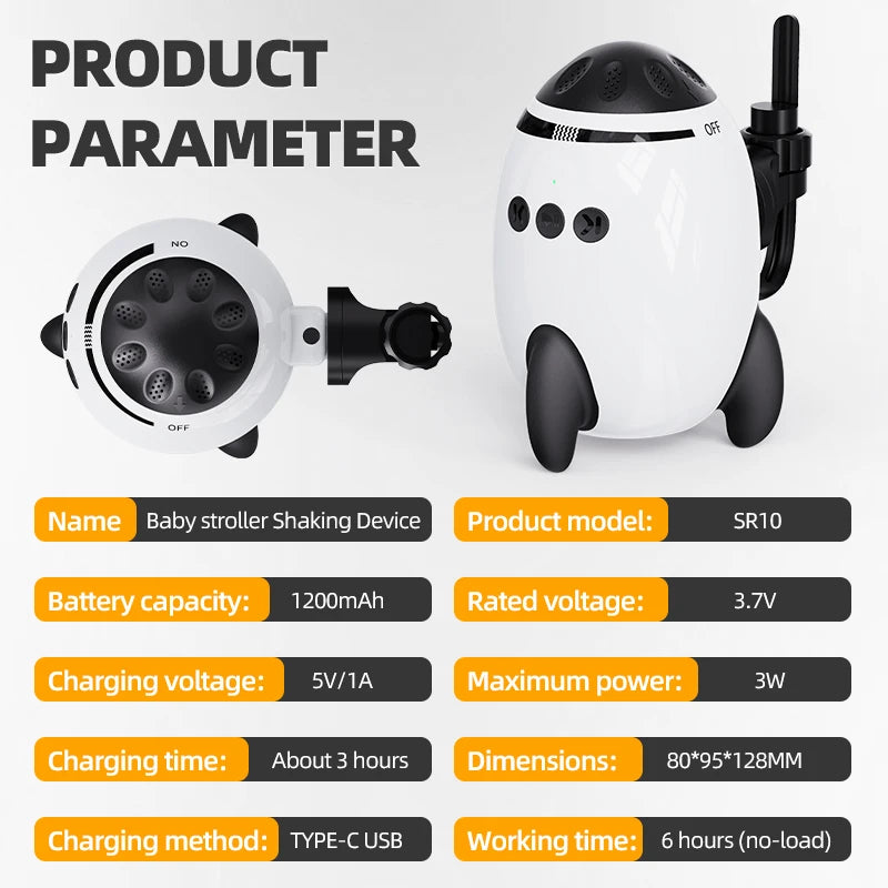 Portable Automatic Baby Rocker – Hands-Free Rocking Device for Pram & Stroller | Soothing Motion for Infants