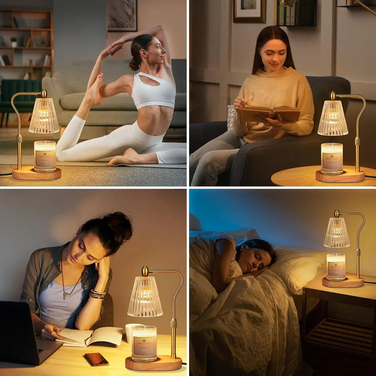 Candle Warmer Lamp With Timer Dimmer Adjustable Height Electric Wax Melter