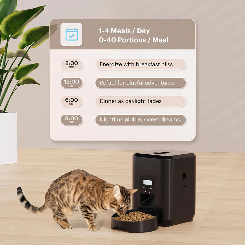 Automatic Pet Feeder – Smart Timed Cat & Dog Food Dispenser, Slow Feed Bowl