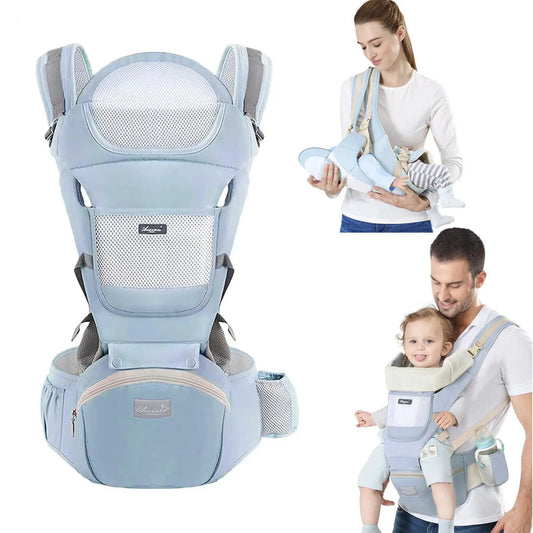 6-in-1 Baby Carrier With Hip Seat Adjustable For Newborn Toddler 3-36 Months
