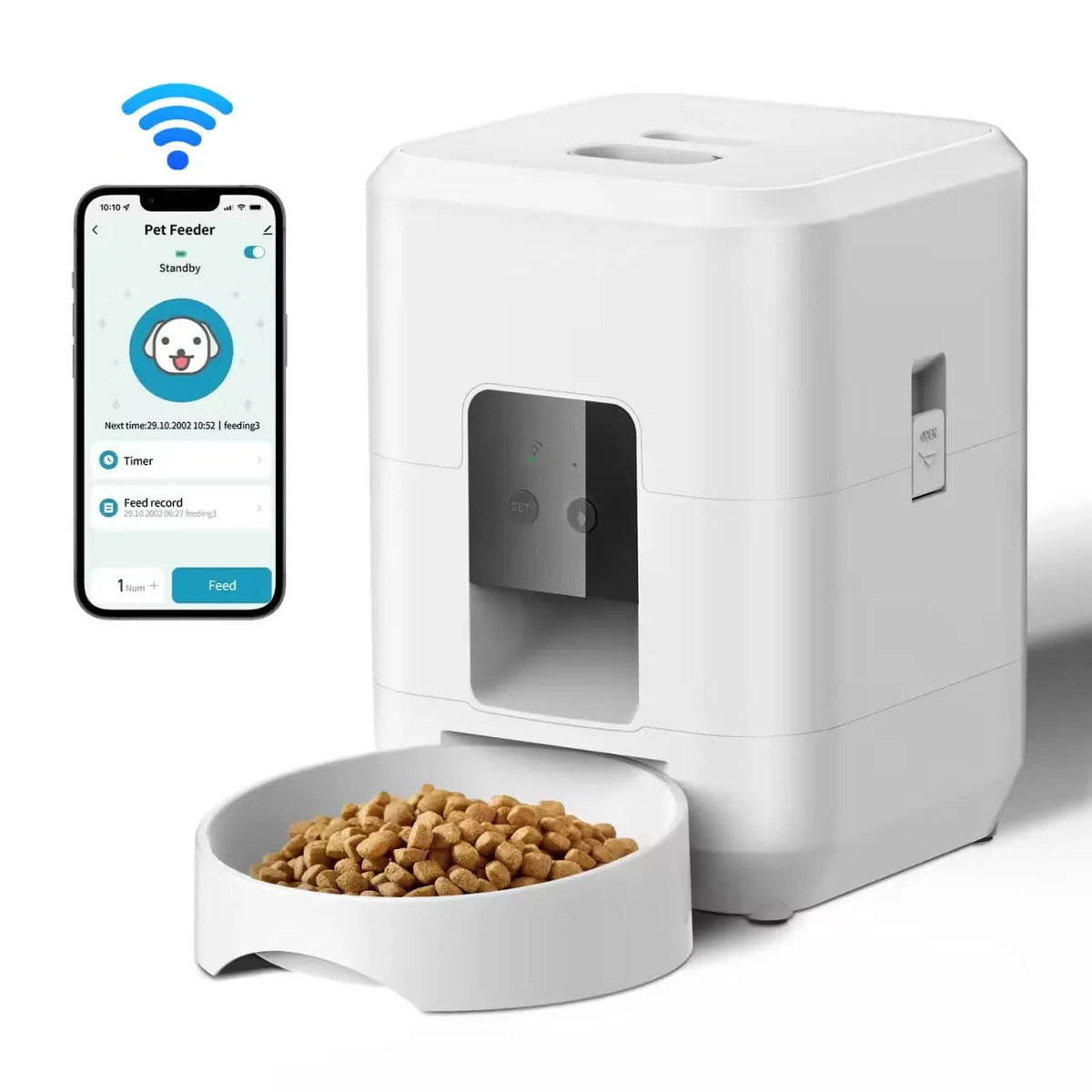Automatic Pet Feeder – Smart Timed Cat & Dog Food Dispenser, Slow Feed Bowl