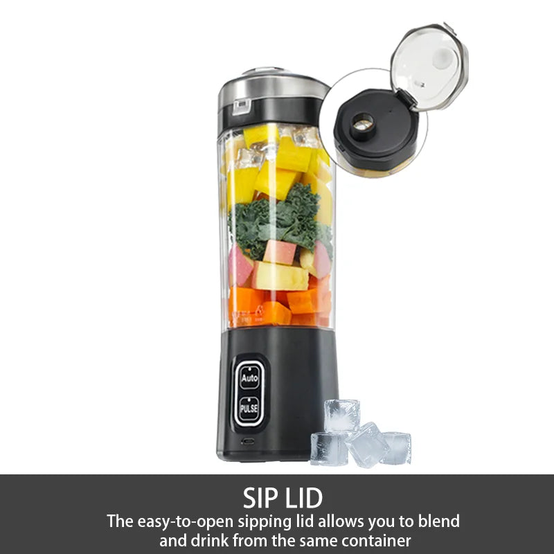 Portable USB Rechargeable Blender – 700ml | 6-Blade Fruit Mixer | Smoothies, Shakes & Juicing