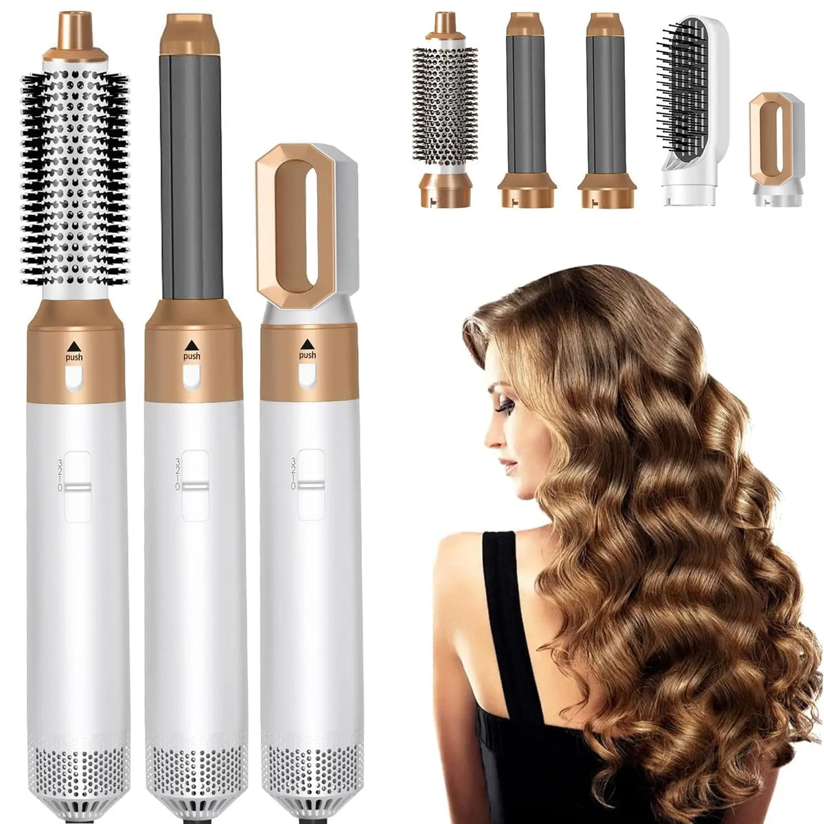 5-in-1 Hair Dryer Brush Set Multifunctional Styler Kit Curling Straightening