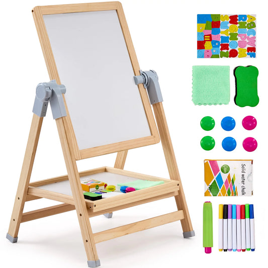 Standing Magnetic Drawing Board Art Easel With Accessories For Kids