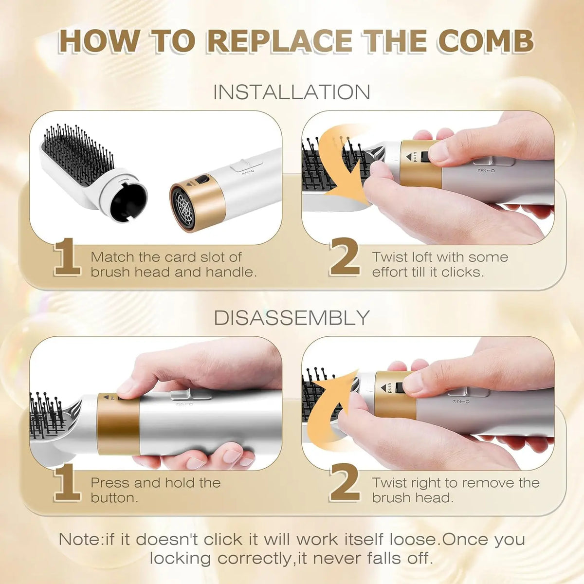 5-in-1 Hair Dryer Brush Set Multifunctional Styler Kit Curling Straightening