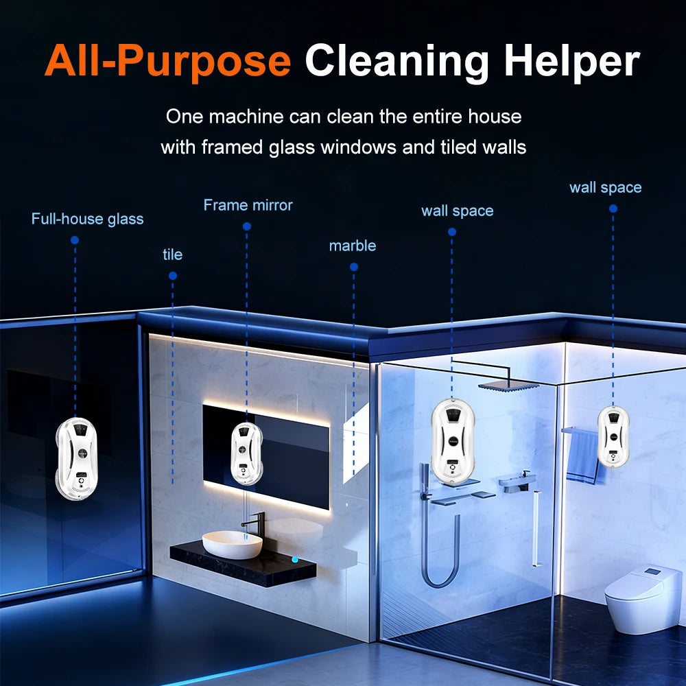Ultra Thin Robot Window Cleaner Electric Glass Cleaning Robot Remote Control