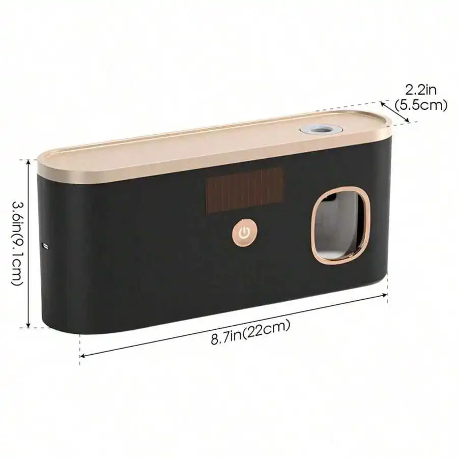 Wall Mounted Electric Toothbrush Holder With Toothpaste Squeezer 5 Grid Rack