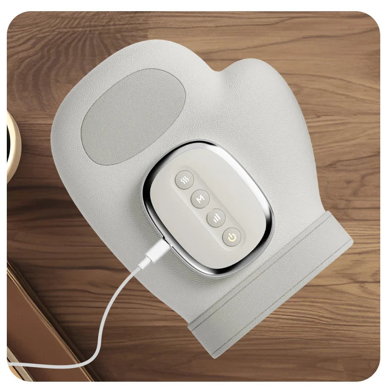 Cordless Heated Hand Massager with Air Compression Grey