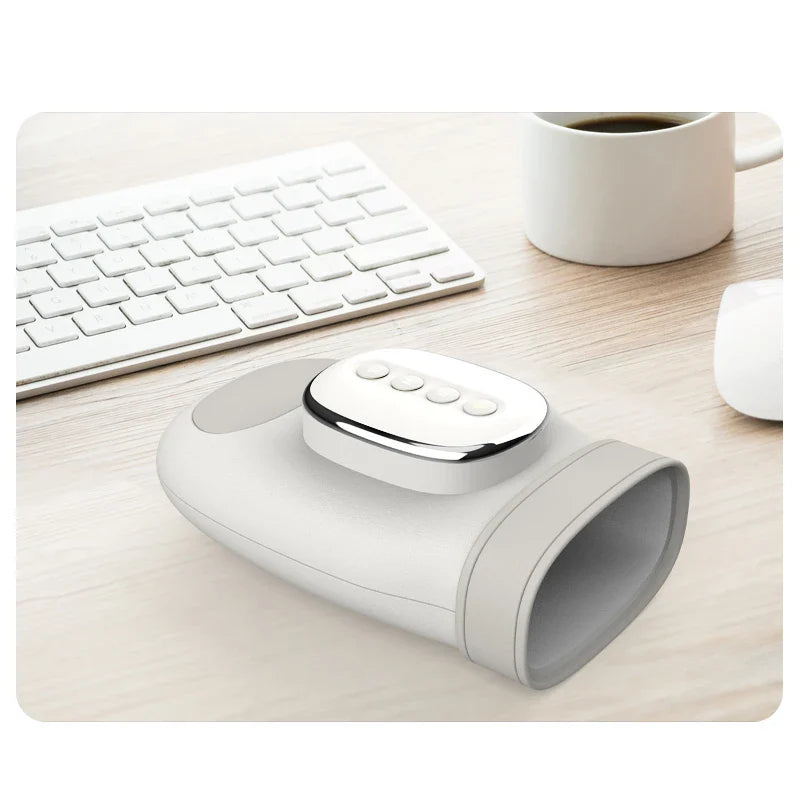 Cordless Heated Hand Massager with Air Compression Grey