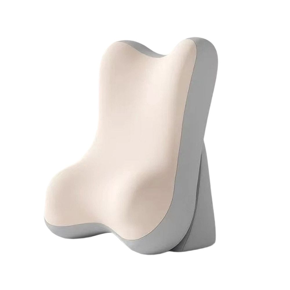 Adjustable Bed Backrest Reading Pillow Grey Beige 58 x 45 x 32cm