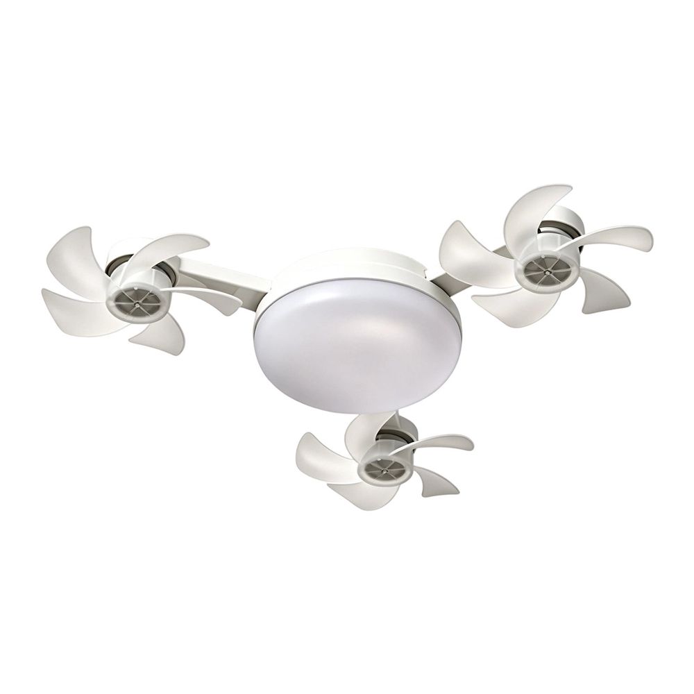 3 Head Ceiling Fan Light E27 with Remote and Dimmable LED