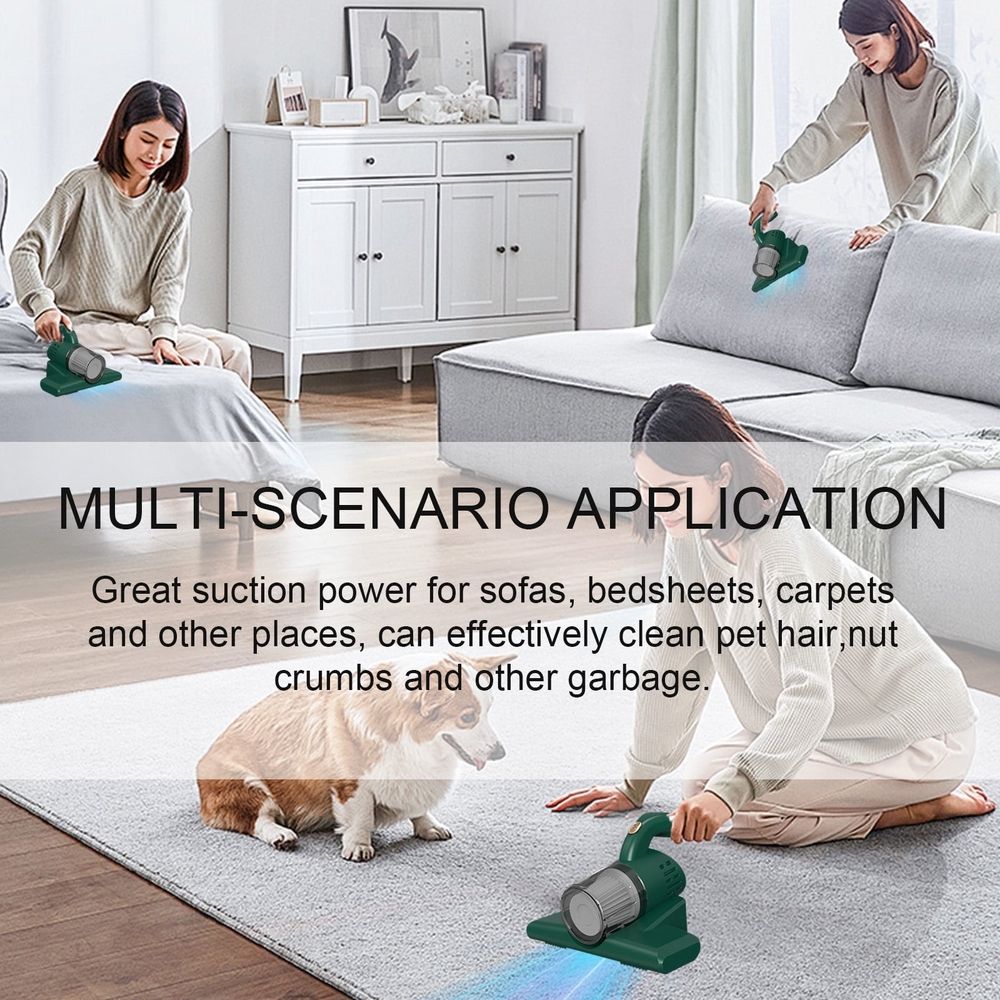Cordless Mattress Vacuum Cleaner With UV Light Green
