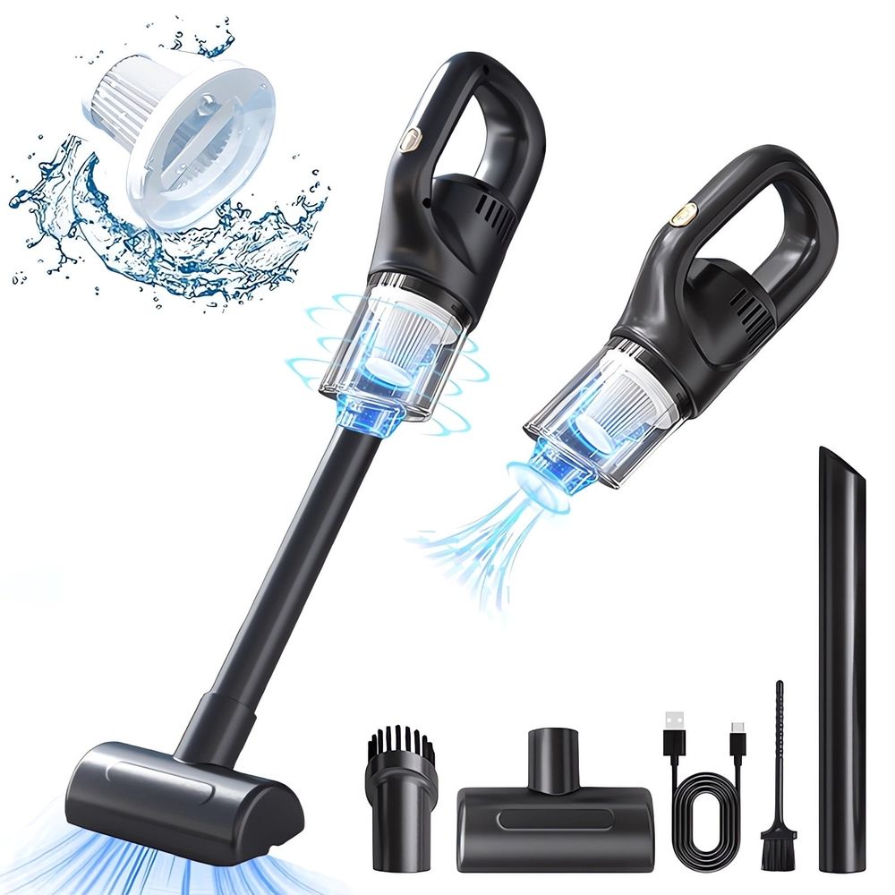 Cordless Handheld Car Vacuum Cleaner 10kPa Black