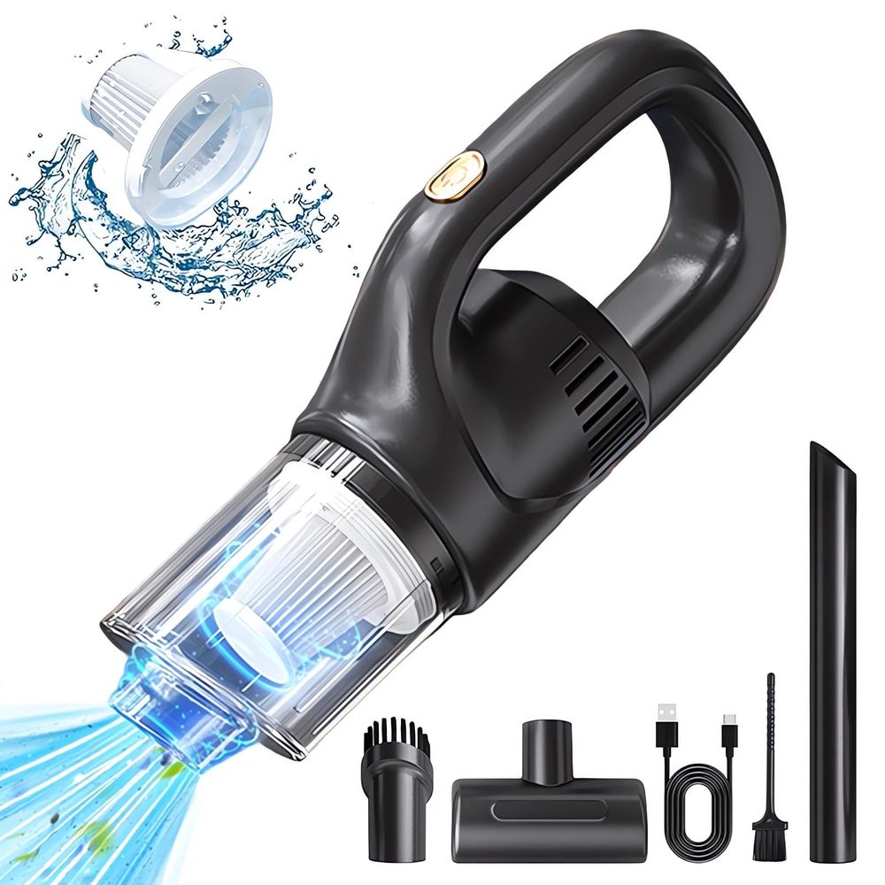 Cordless Handheld Car Vacuum Cleaner 10kPa Black