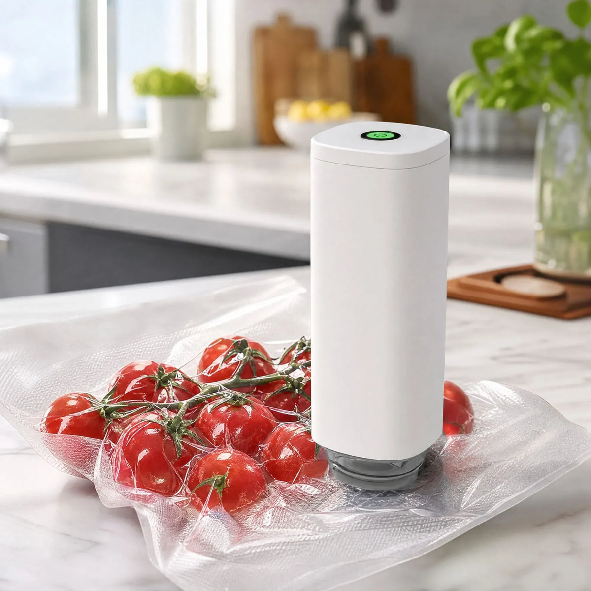 Carla Home Handheld Vacuum Sealer with 10 Bags White