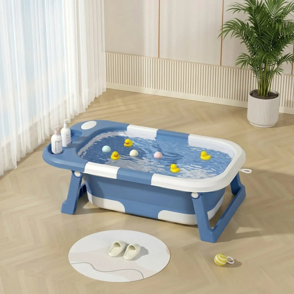 Carla Home Foldable Baby Bath Tub Blue