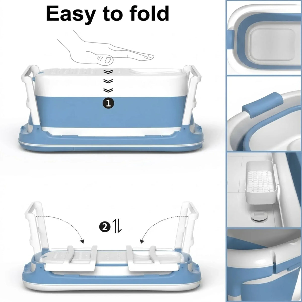 Carla Home Foldable Baby Bath Tub Blue