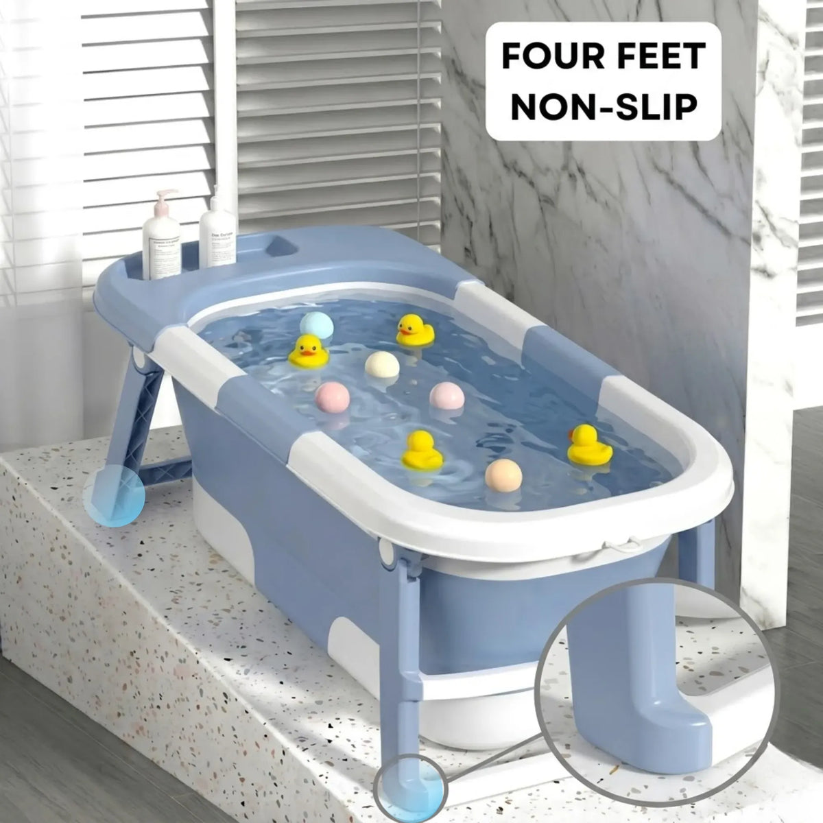 Carla Home Foldable Baby Bath Tub Blue
