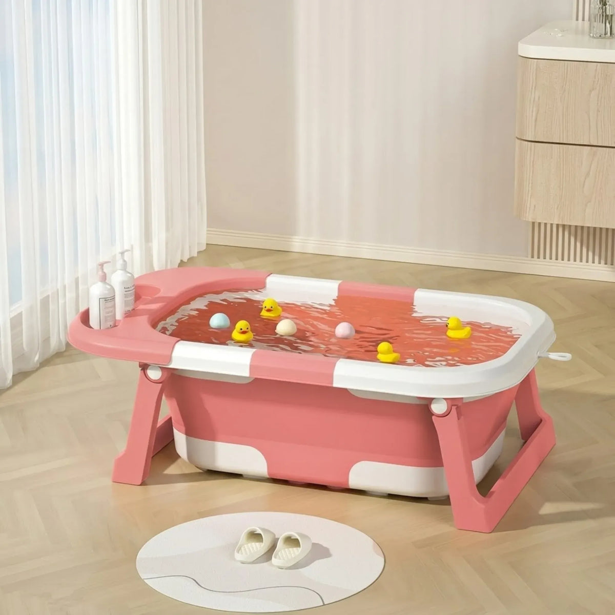Carla Home Foldable Baby Bath Tub Pink
