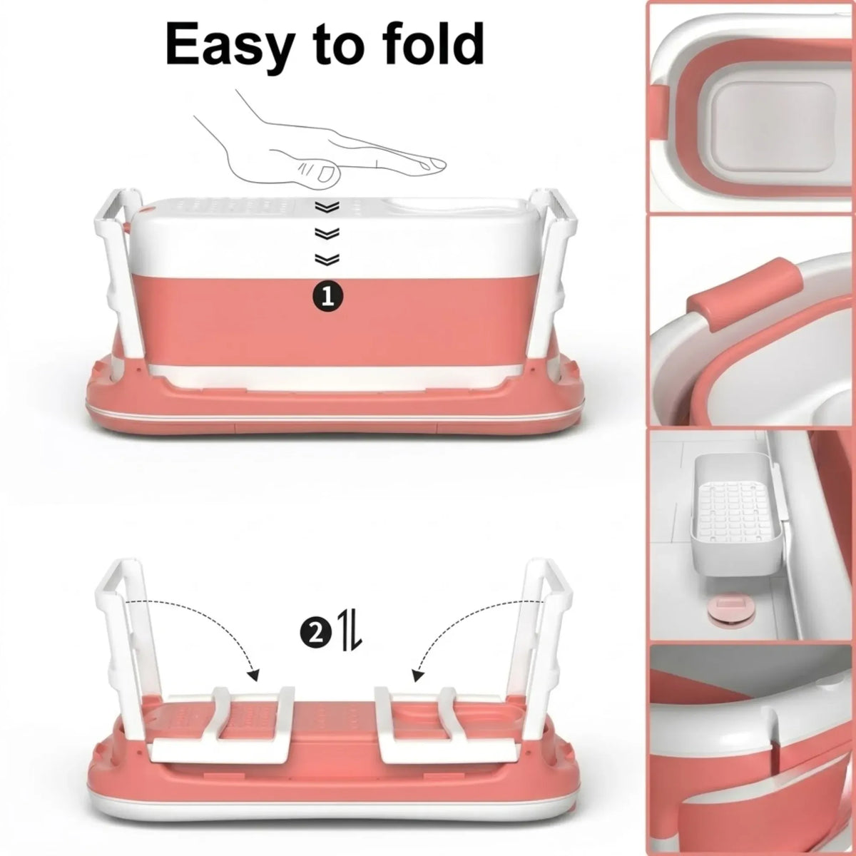 Carla Home Foldable Baby Bath Tub Pink