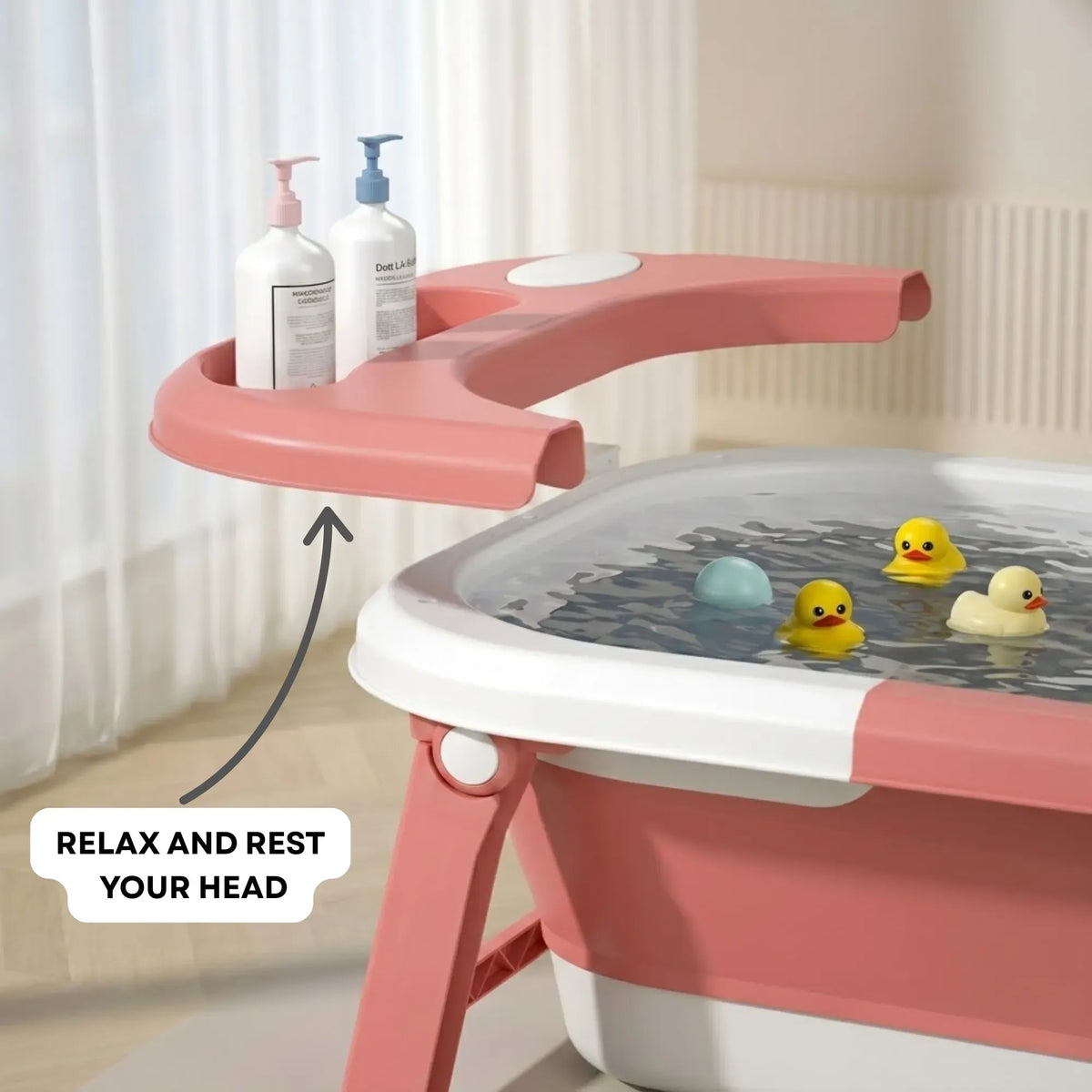 Carla Home Foldable Baby Bath Tub Pink