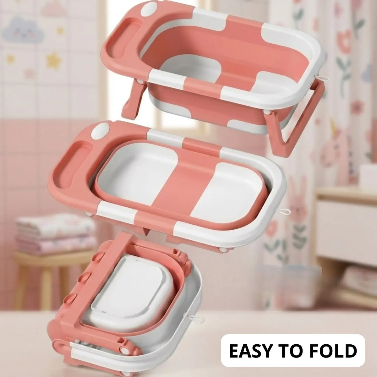 Carla Home Foldable Baby Bath Tub Pink