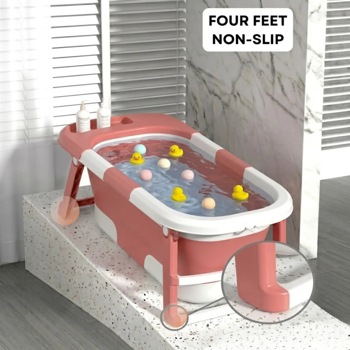 Carla Home Foldable Baby Bath Tub Pink