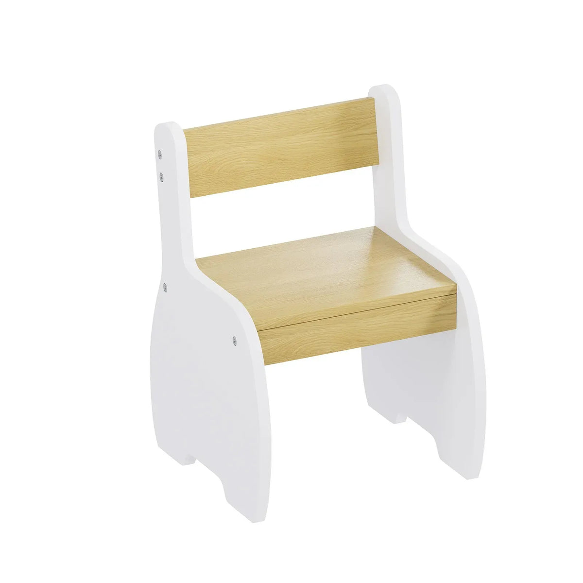 Kids Table and Chairs Set 3 Piece with Storage White