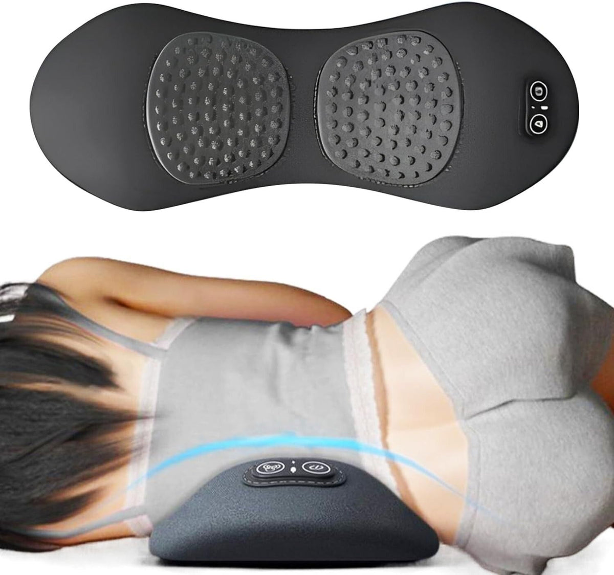 3 in 1 Electric Lumbar Massager with Heat and Vibration