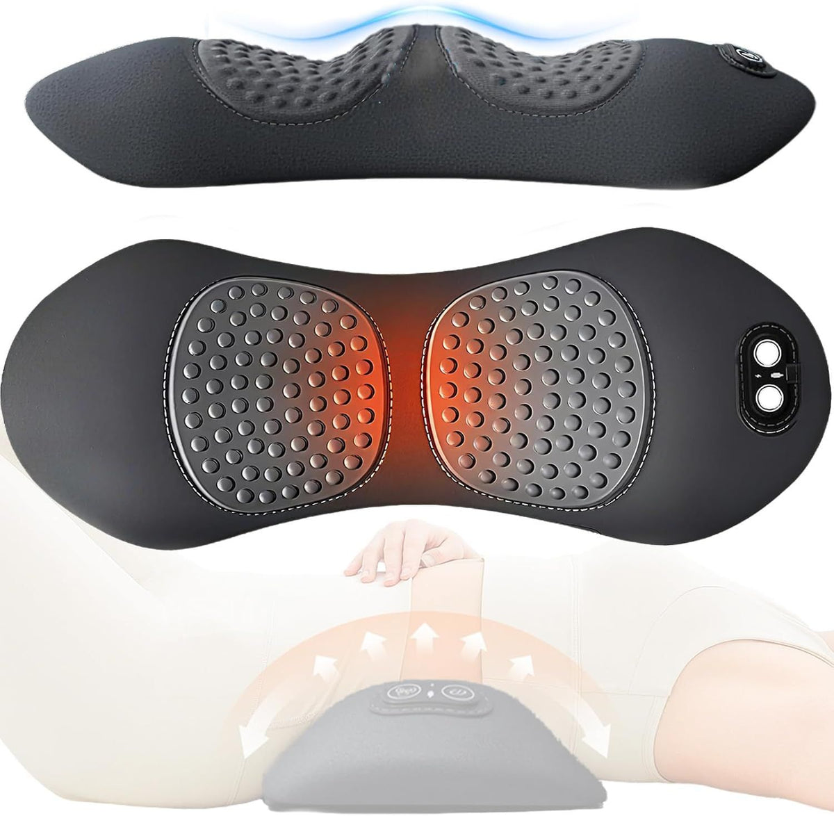 3 in 1 Electric Lumbar Massager with Heat and Vibration