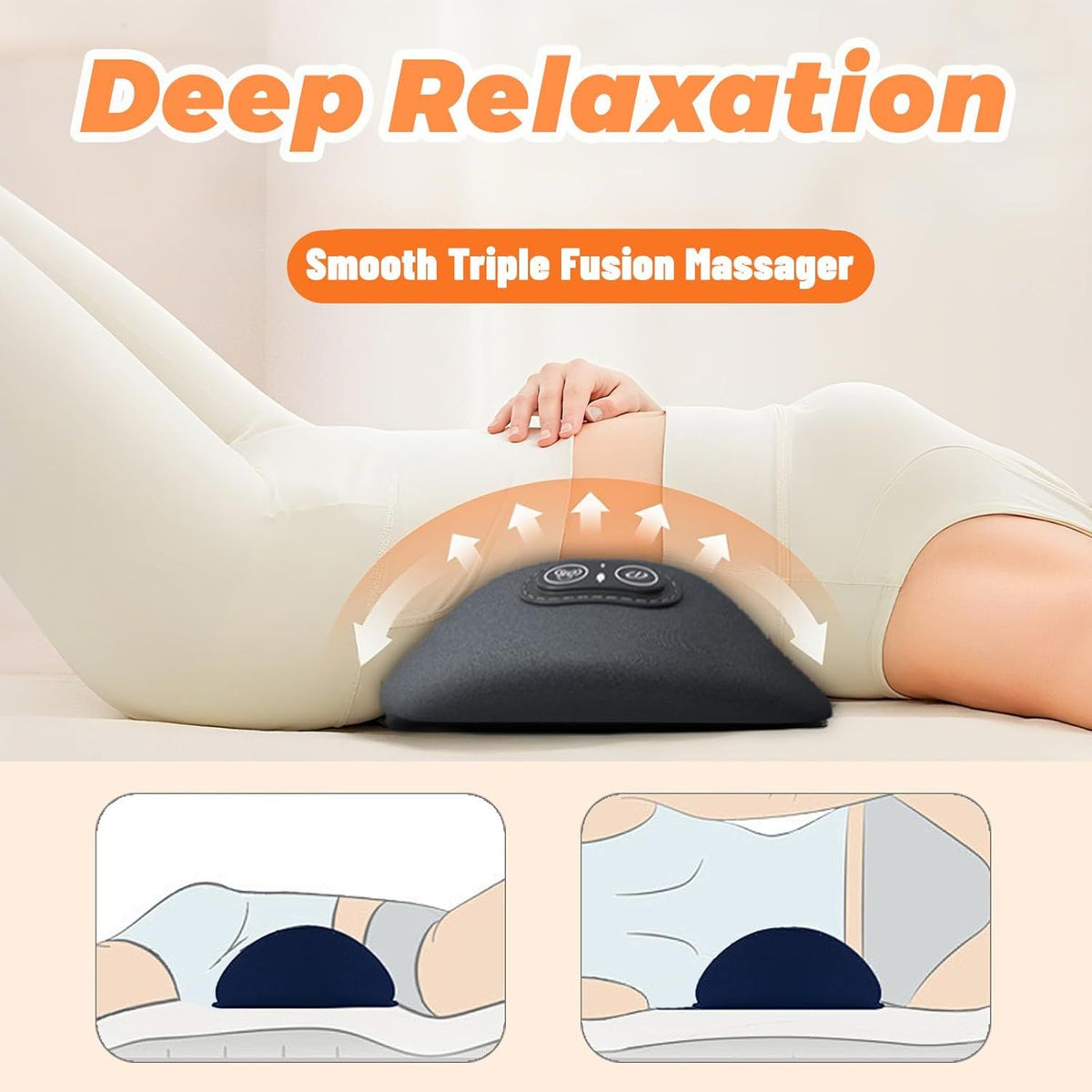 3 in 1 Electric Lumbar Massager with Heat and Vibration